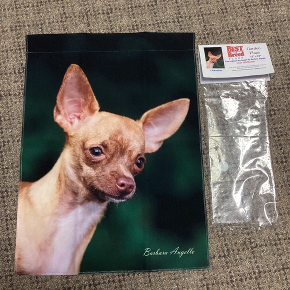 Garden Flag Best of Breed Chihuahua by Barbara Augello  Size 12” x 18” NEW - Picture 1 of 10